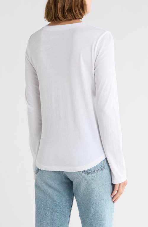 Madewell Soft Fade Long Sleeve T-shirt In White