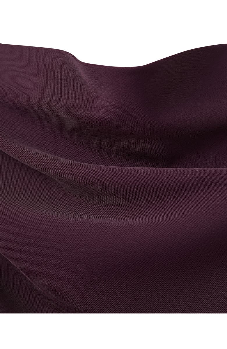 MANGO Drape Neck Long Sleeve Dress, Alternate, color, Purple