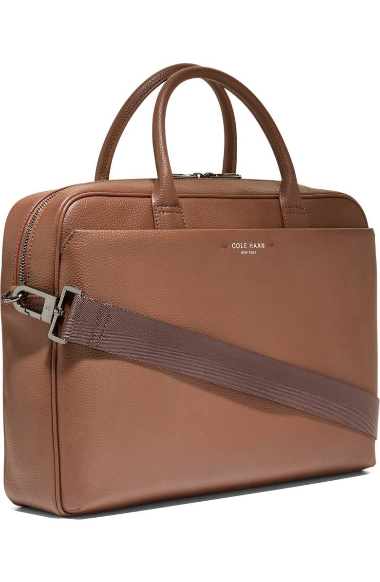 Cole Haan Belmont Leather Briefcase, Alternate, color, Dark Sequoia