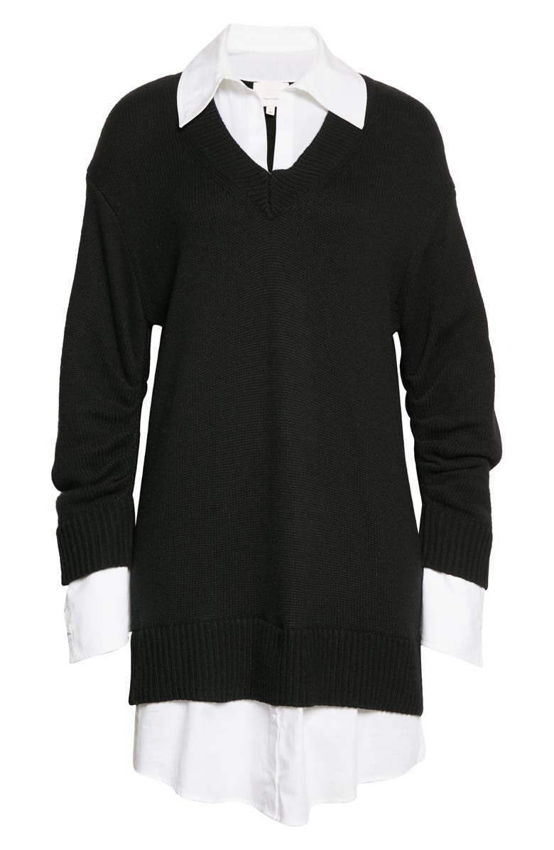 Cinq à Sept Santina Layered Long Sleeve Sweater Dress, Alternate, color, 