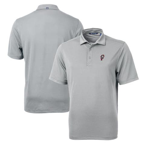 Men's Cutter & Buck Gray Ohio State Buckeyes Team Big & Tall Virtue Eco Pique Recycled Polo