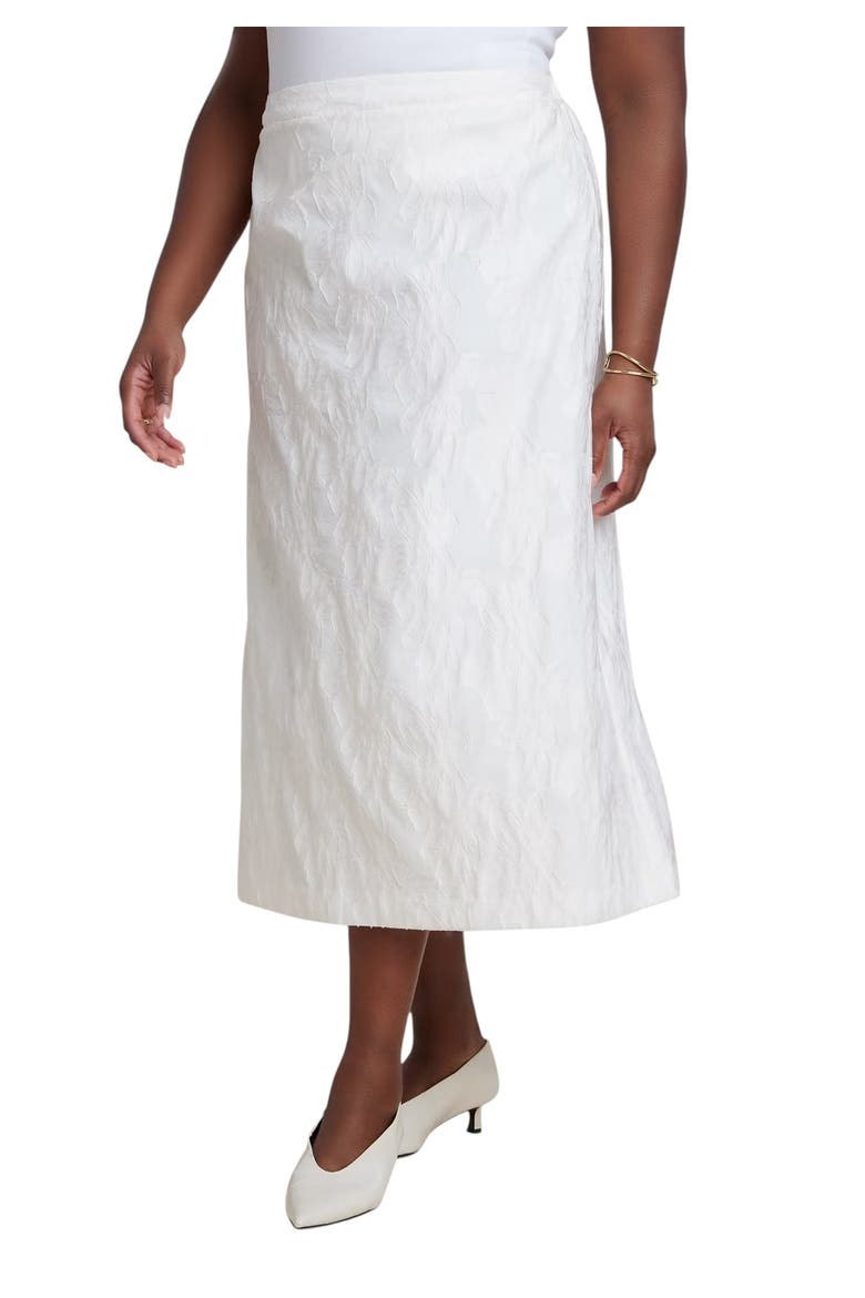 Floral Jacquard A Line Skirt, Main, color, COCONUT MILK