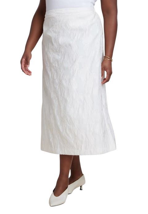 Floral Jacquard A Line Skirt