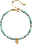 Satya Jewelry Turquoise Lotus December Birthstone Bracelet