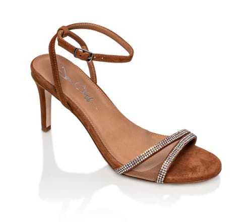 Joan Oloff Shoes Fame Ankle Strap Sandal Heel In Brown