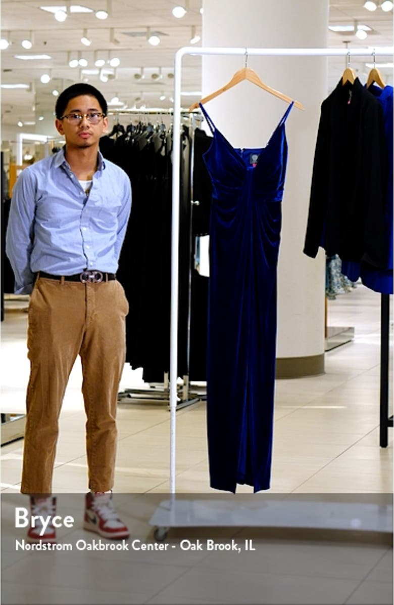 Draped Velvet Gown, sales video thumbnail