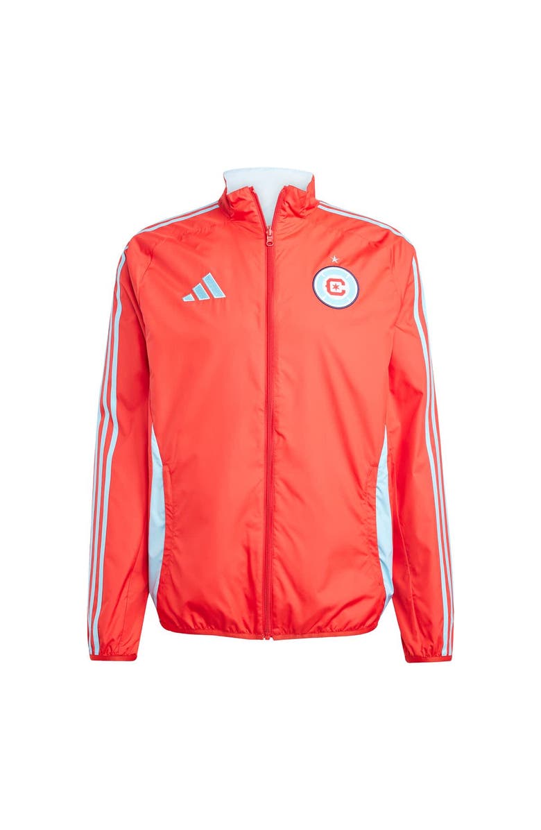 adidas Men's adidas Red/Light Blue Chicago Fire 2025 Anthem Reversible Full-Zip Jacket, Alternate, color, Red