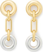 Kate Spade New York mixed metallic linear drop earrings