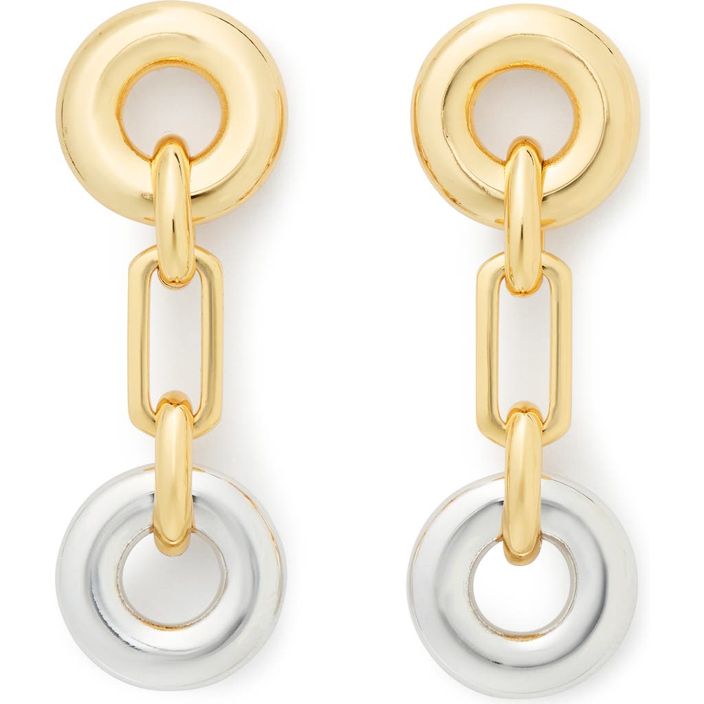 KATE SPADE KATE SPADE NEW YORK MIXED METALLIC LINEAR DROP EARRINGS