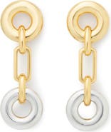 Kate Spade New York mixed metallic linear drop earrings