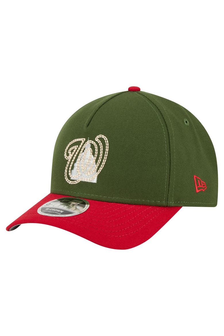 Men's New Era Dark Green Washington Nationals City Feature 9FORTY A-Frame Adjustable Hat, Main, color, Dark Green