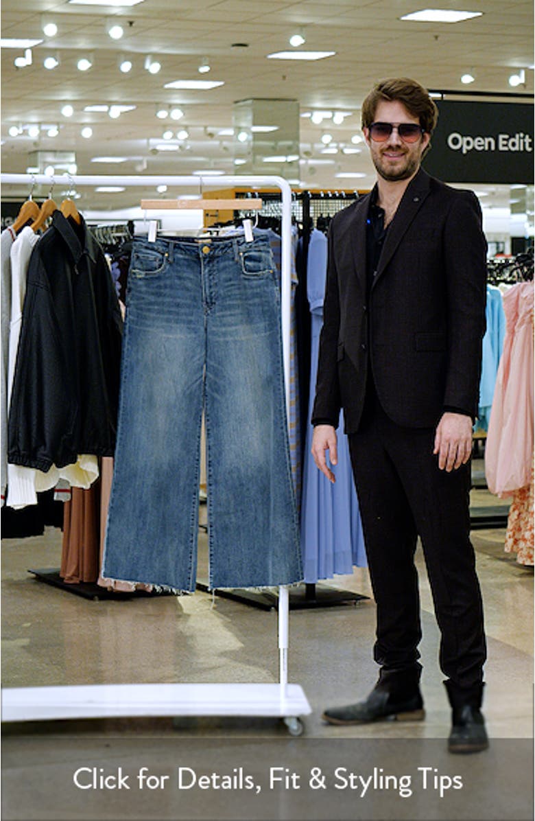 Ryan High Waist Raw Hem Superwide Leg Jeans, sales video thumbnail