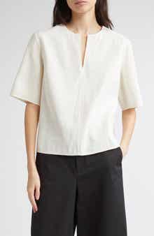 PARTOW Notch Neck Boxy Top