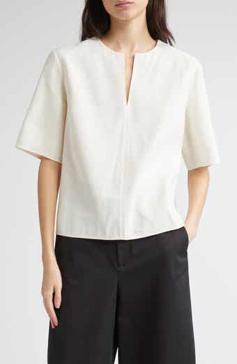 PARTOW Notch Neck Boxy Top