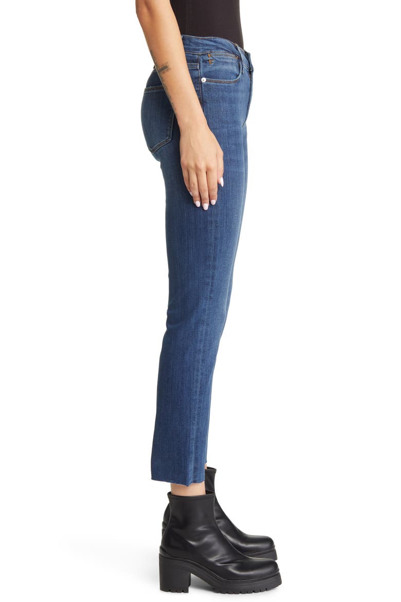 Le High Raw Hem Ankle Straight Leg Jeans, Alternate, color, DUBLIN