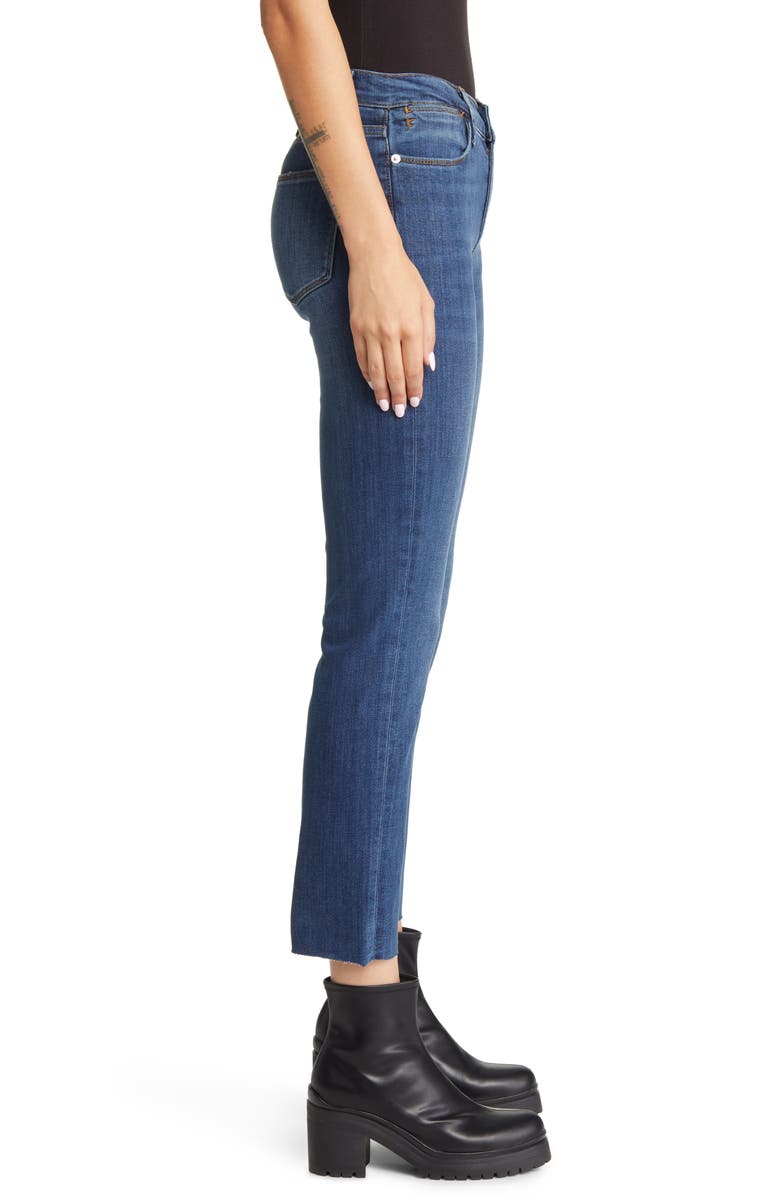 FRAME Le High Raw Hem Ankle Straight Leg Jeans, Alternate, color, 