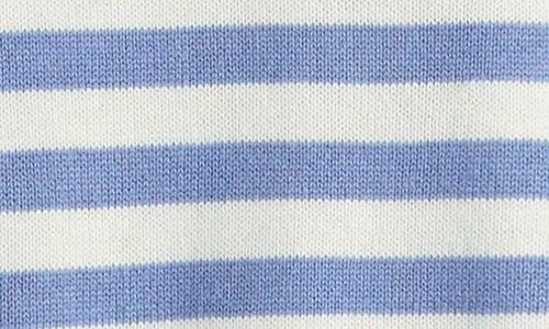 Nordstrom Stripe Short Sleeve Knit Henley & Shorts Set In Blue