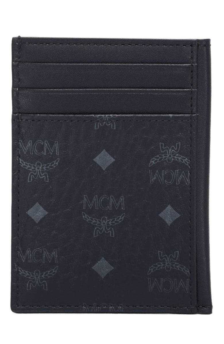 MCM N/S Card Case in Visetos Original, Alternate, color, Black