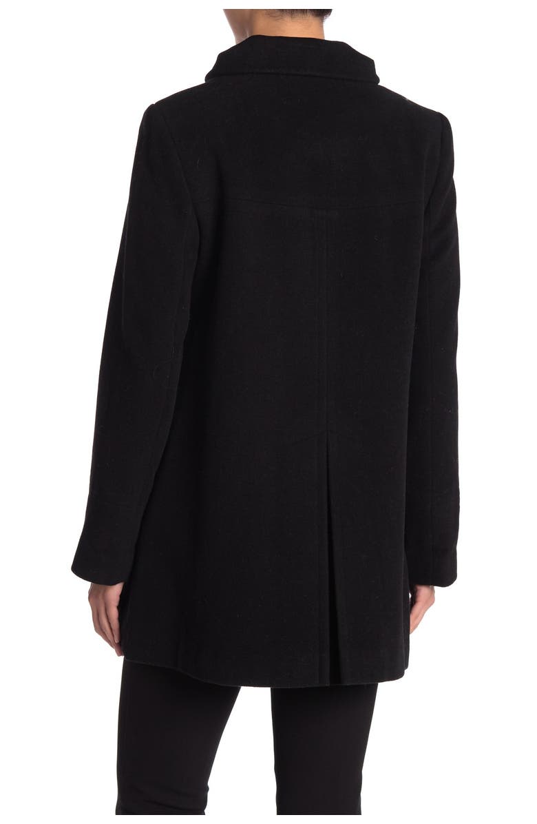 Larry Levine Solid Wool Blend Coat, Alternate, color,
