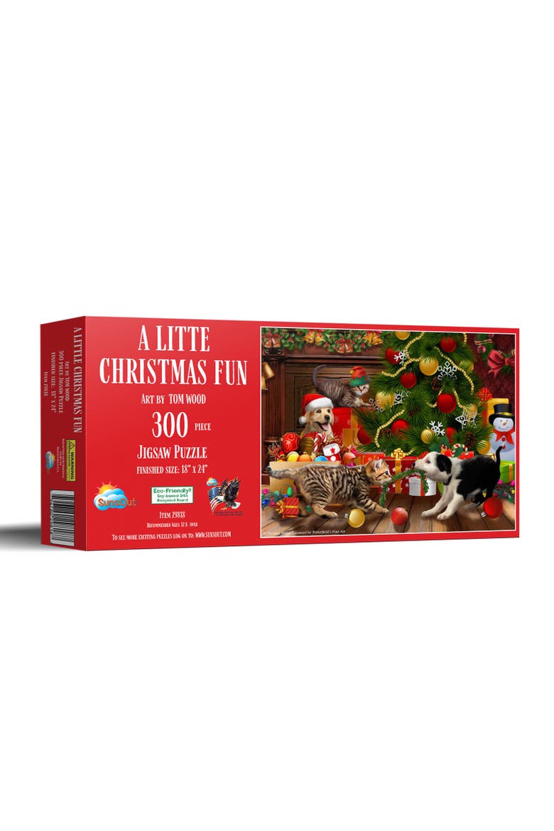 A Little Christmas Fun 300 piece Jigsaw Puzzle for Adults, Main, color, Multicolor