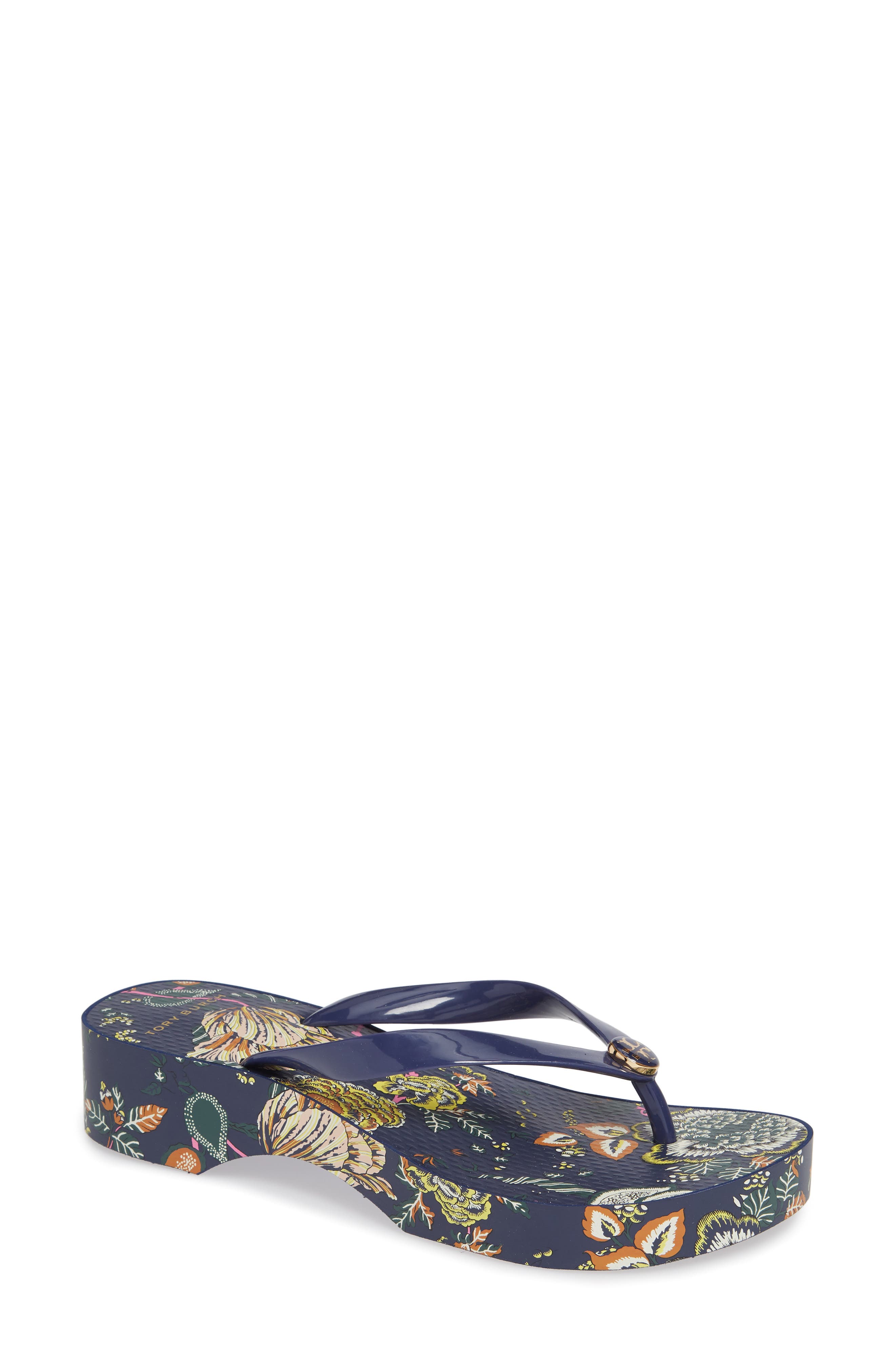Wedge Flip Flop, Main, color, MONTAUK NAVY