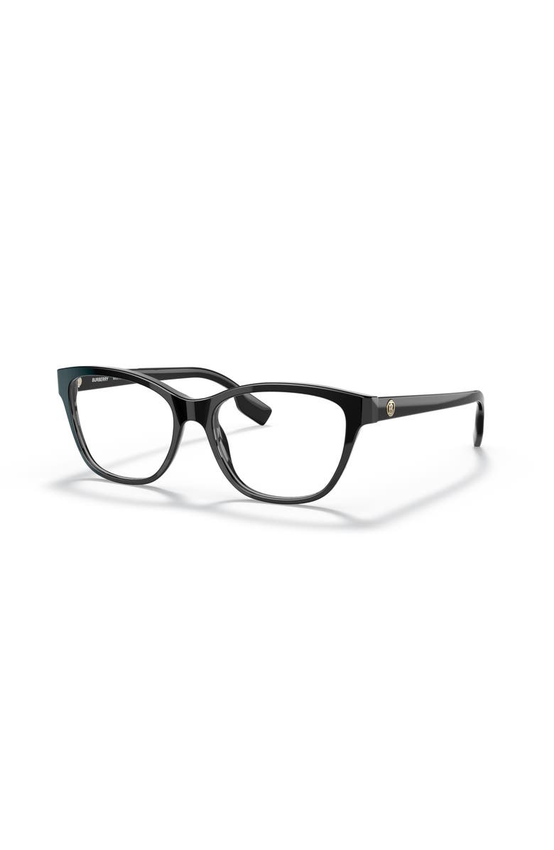 Burberry 53mm Cat Eye optical glasses, Main, color, Black