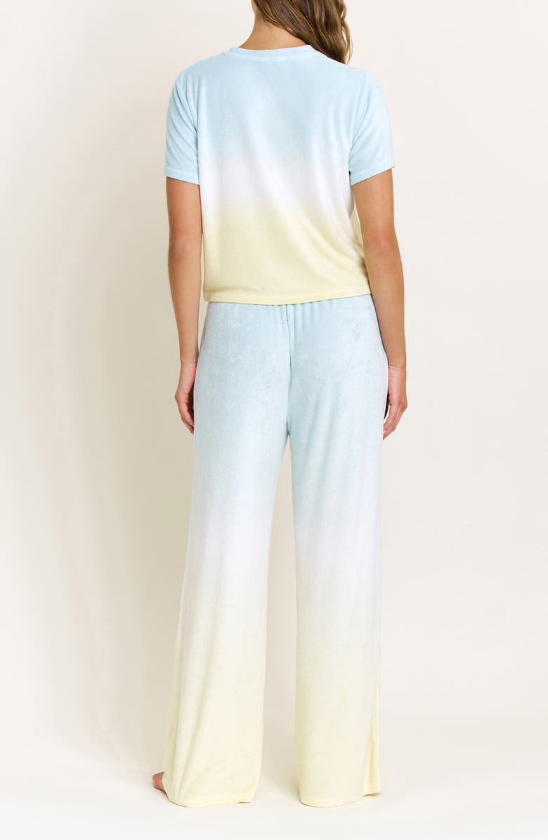 Honeydew Take a Break Terry Pajamas, Alternate, color, Sunrise Dip-Dye