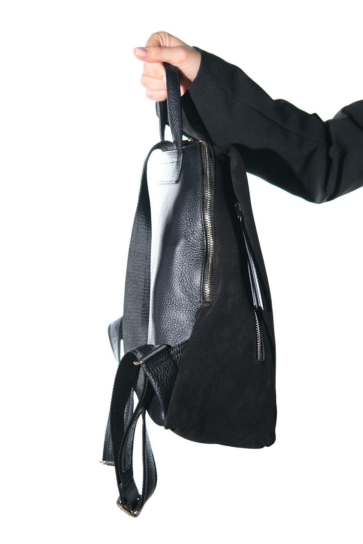 Forever & Always Shoes Josh Leather Backpack, Alternate, color, Black Suede