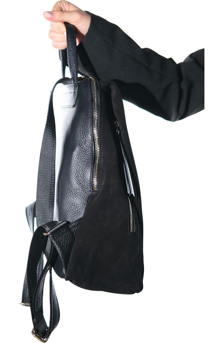 Forever & Always Shoes Josh Leather Backpack, Alternate, color, Black Suede
