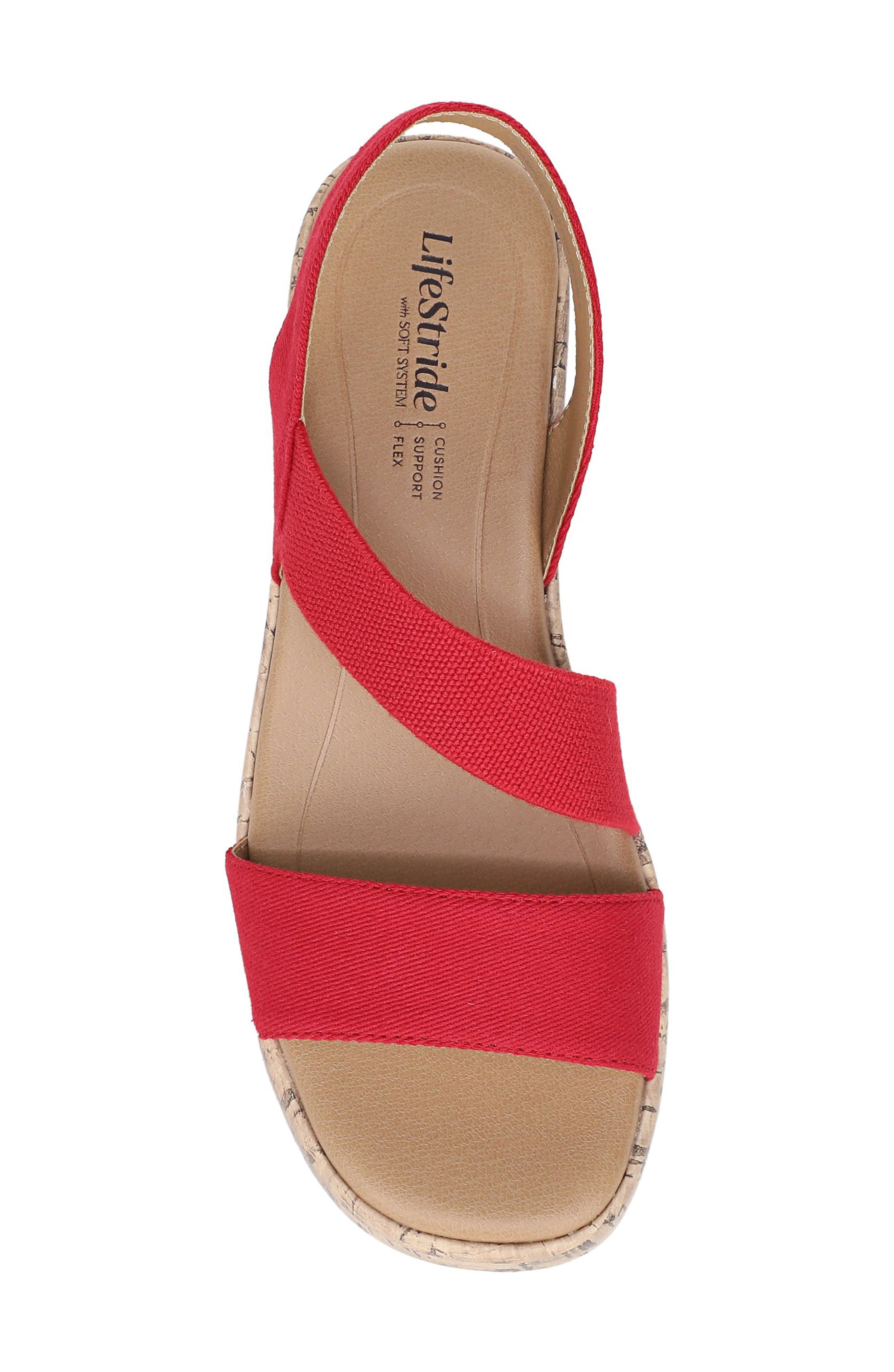 Odette Sandal, Alternate, color, FIRE RED