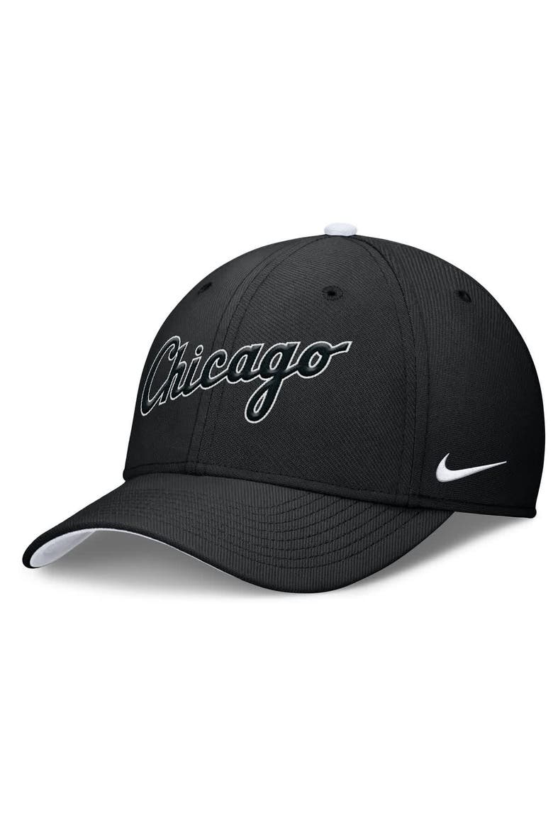 Men's Nike Black Chicago White Sox Primetime Rise Dri-FIT Flex Hat, Main, color, Black
