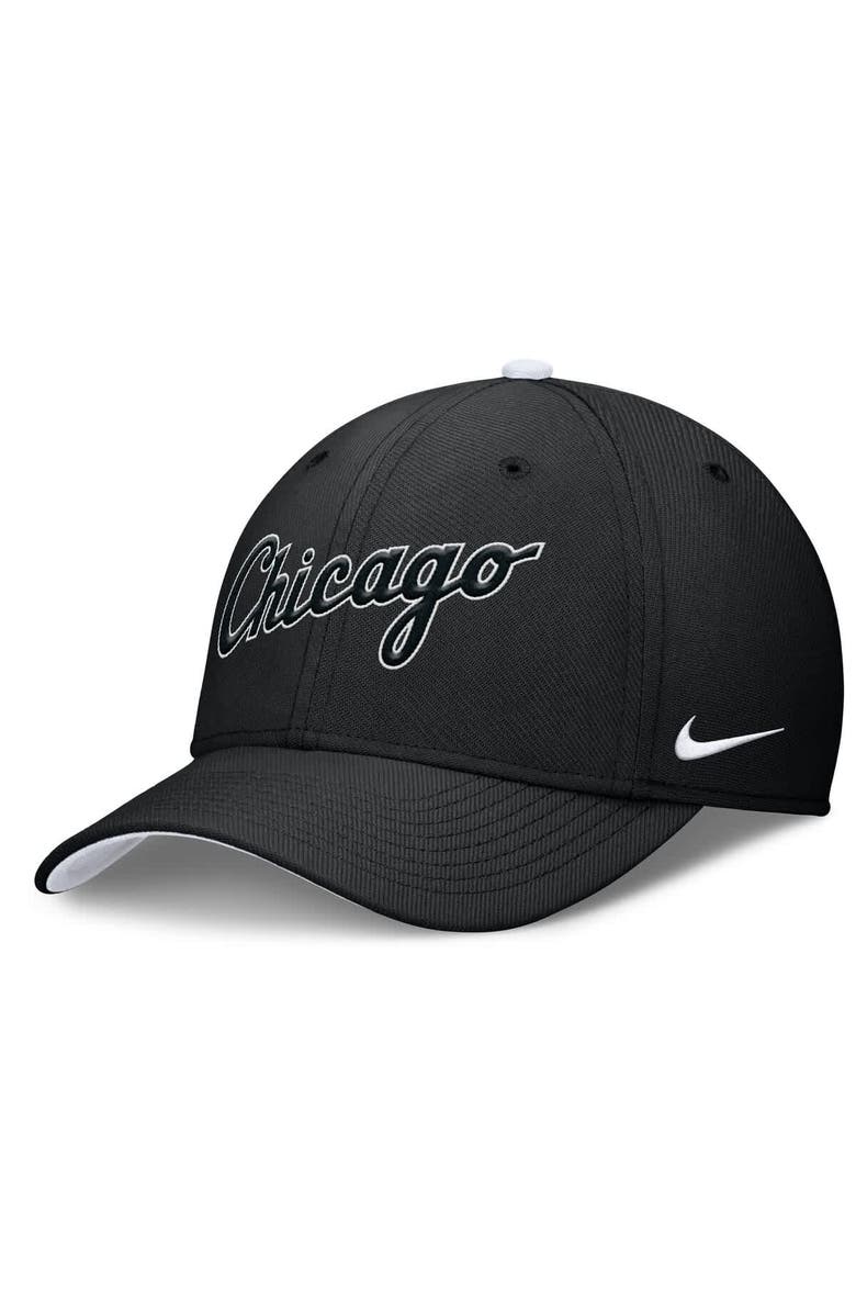 Nike Men's Nike Black Chicago White Sox Primetime Rise Dri-FIT Flex Hat, Main, color, Black