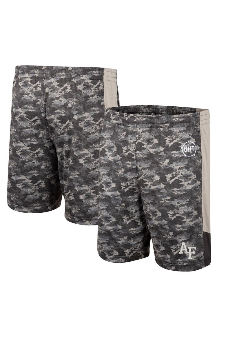 Men's Colosseum Camo Air Force Falcons OHT Military Appreciation Terminal Shorts, Main, color, Camo