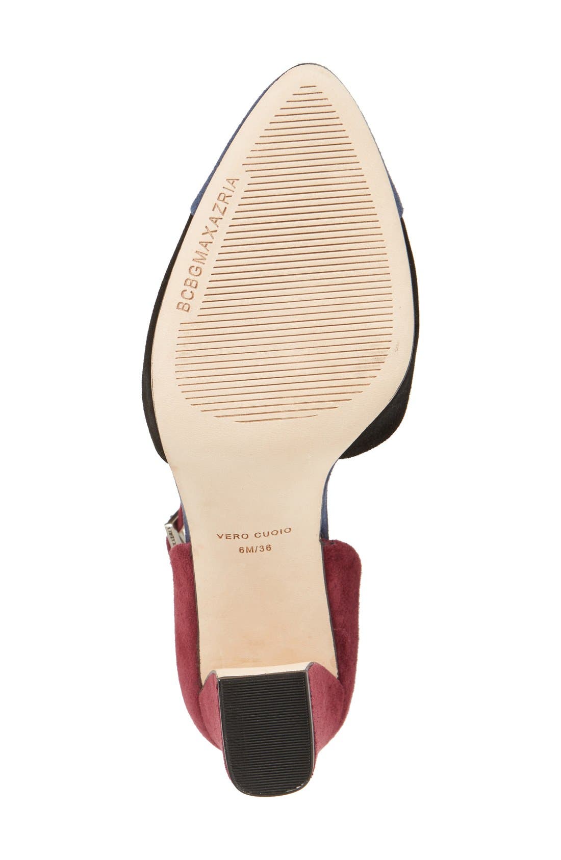 'Billee' Colorblock Pump, Alternate, color, DARK NAVY/ BLACK SUEDE