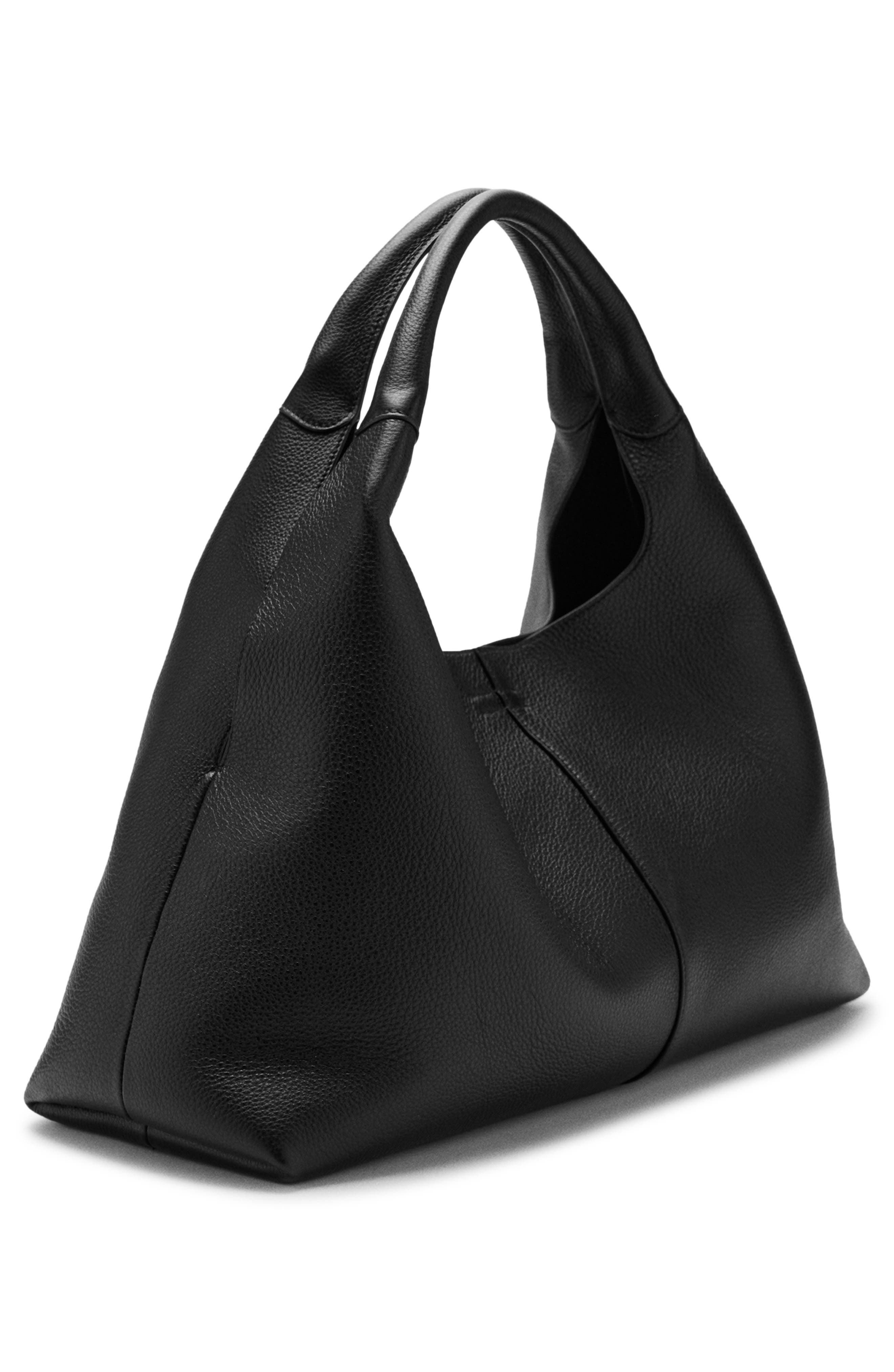 MANGO Shoulder Bag, Alternate, color, Black