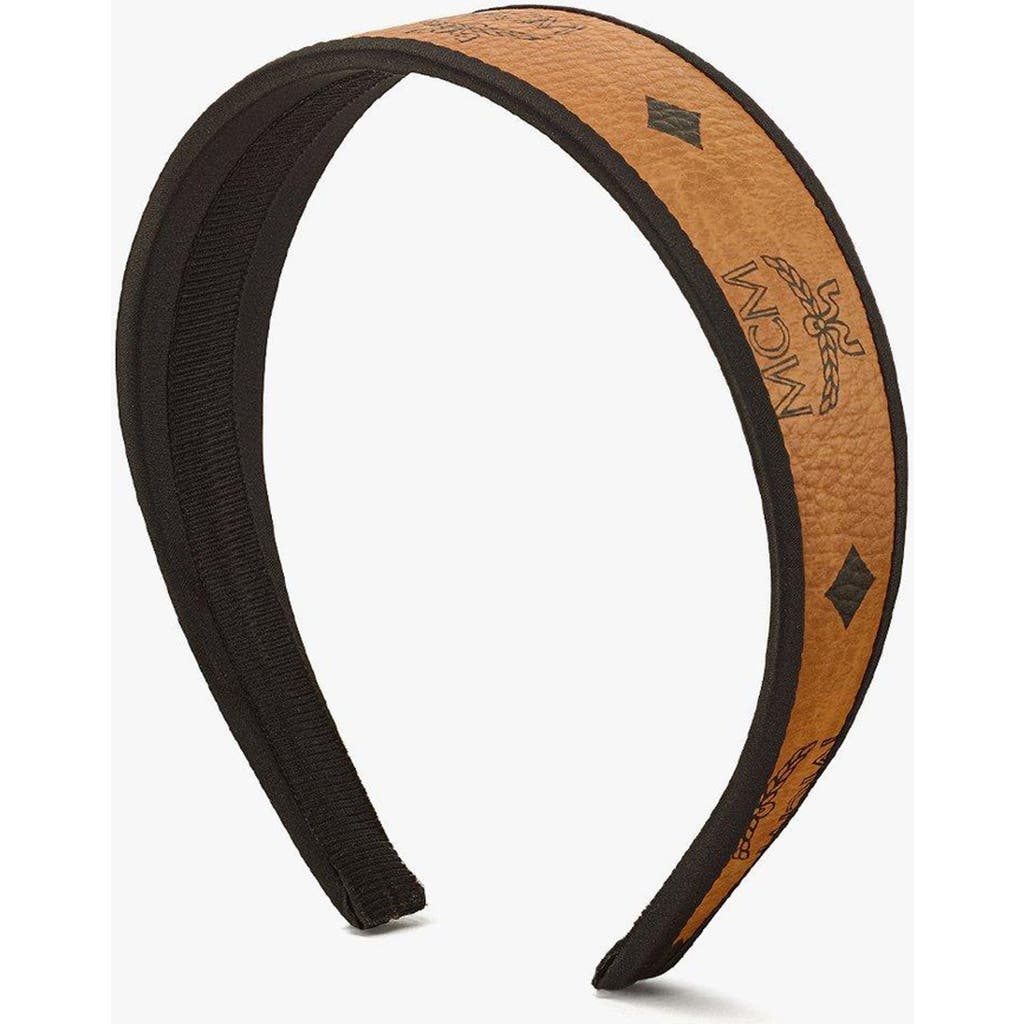 Mcm Headband In Cognac