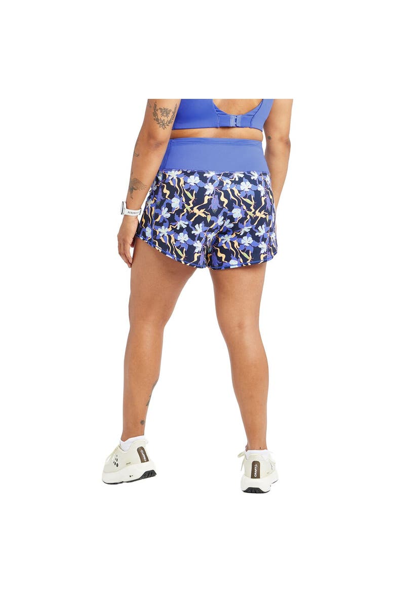 High Rise Ra 4In Printed Short - Women's, Alternate, color, Ink Blue Aquila Bloom