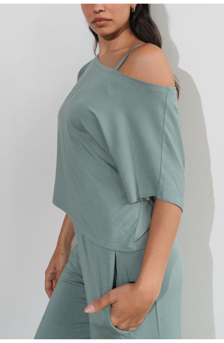 Vitality Vital Off Shoulder Tee, Alternate, color, Thyme