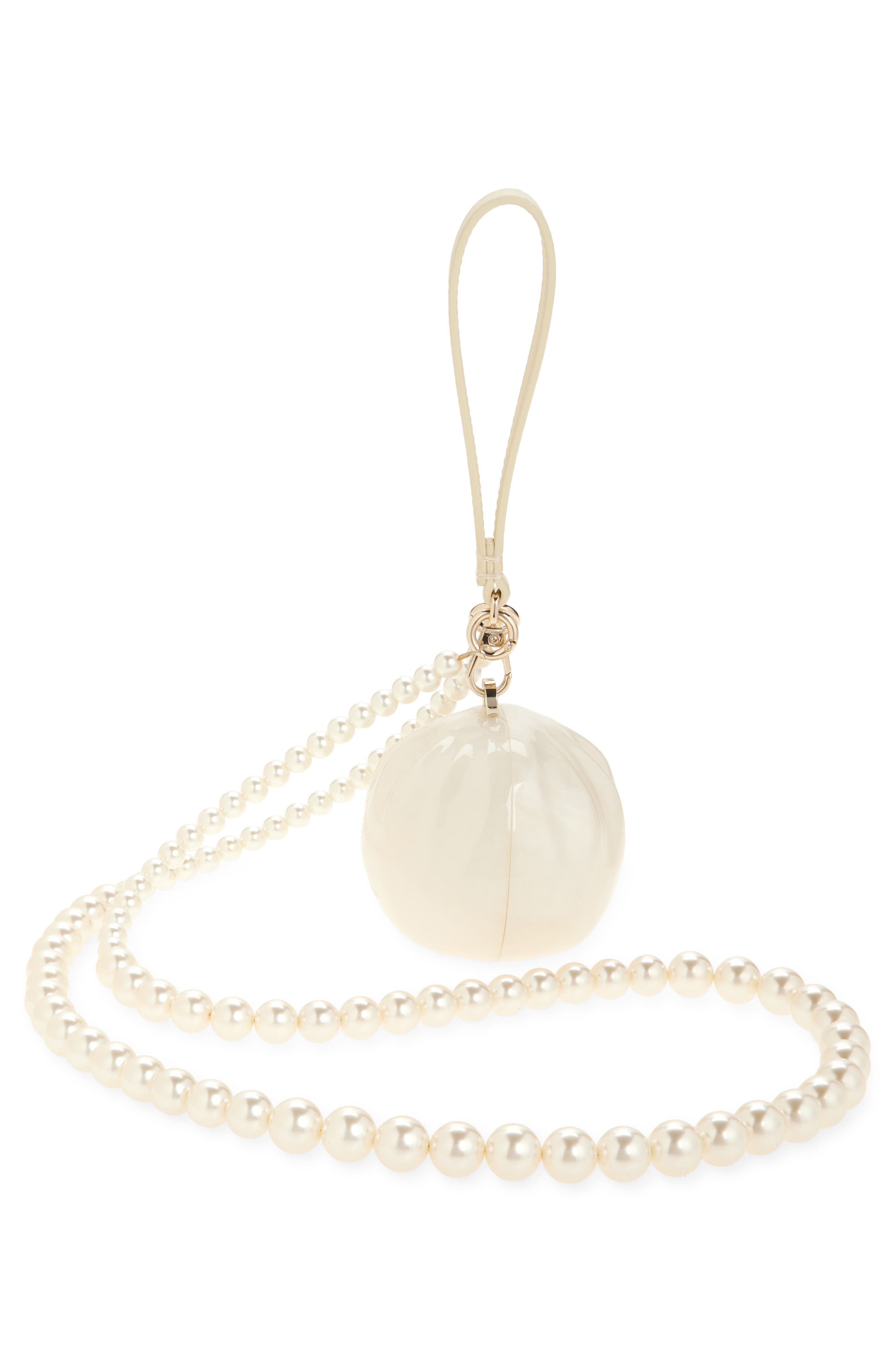 Simone Rocha Pearl Dim Sum Clutch, Alternate, color, Pearl/ Pearl