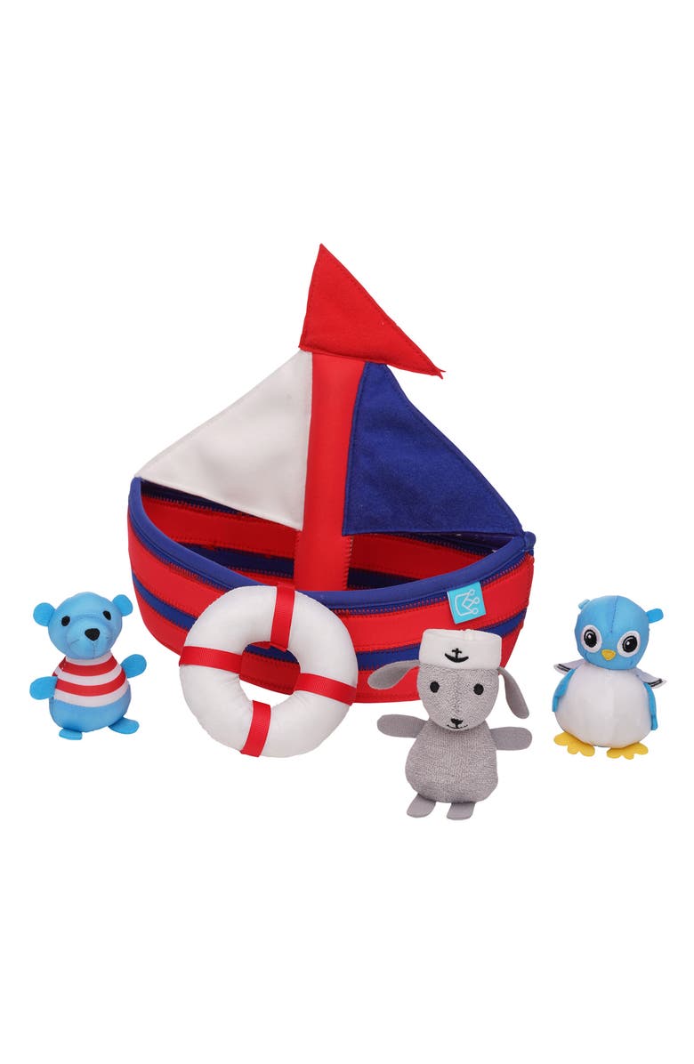Manhattan Toy Sailboat Fill-N-Spill Bath Toys Playset, Main, color, 