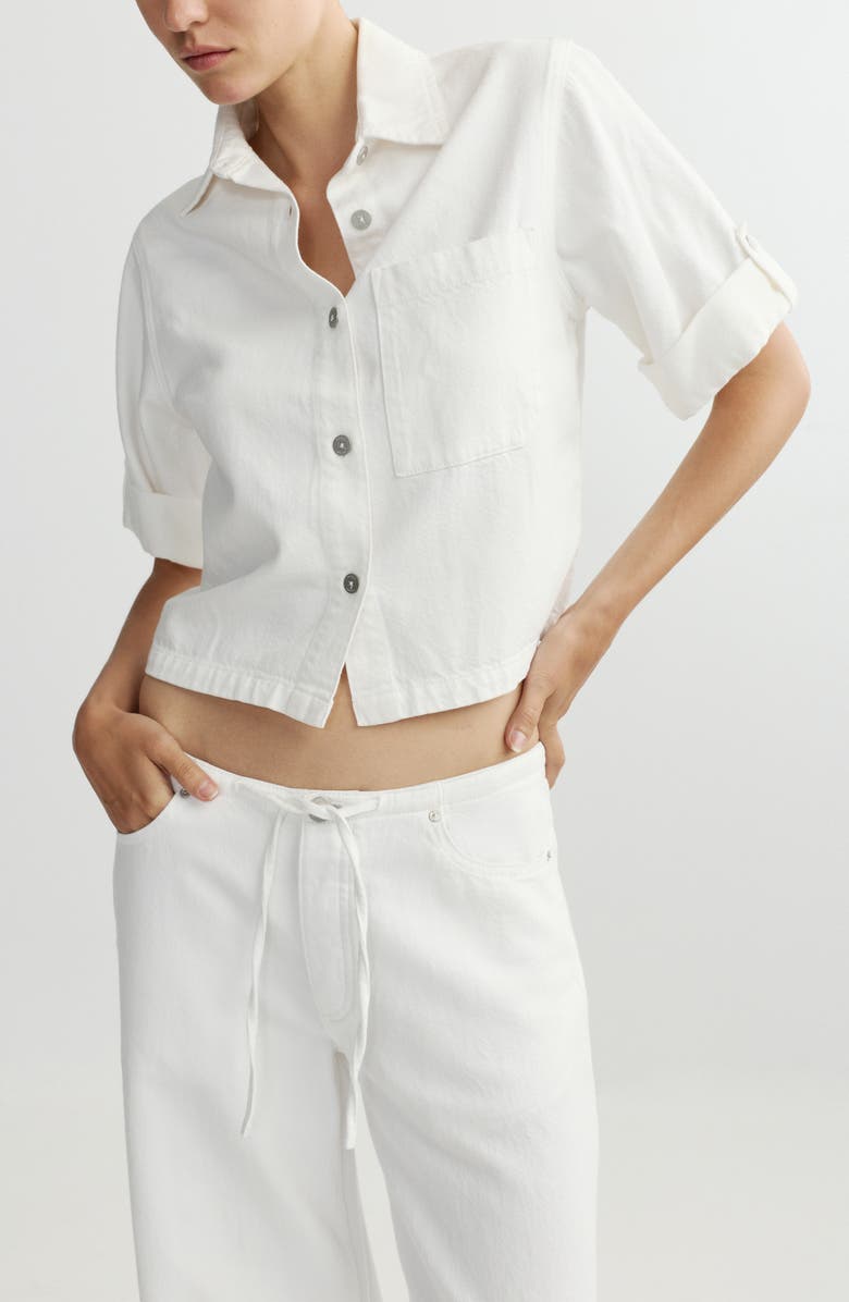 DL1961 Montauk Cuff Sleeve Crop Shirt, Alternate, color, 