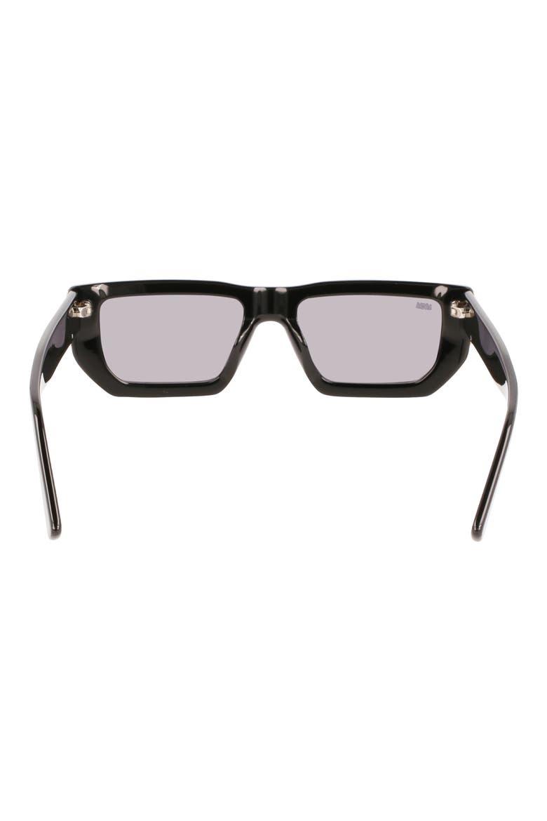 51mm Rectangle Sunglasses, Alternate, color, BLACK