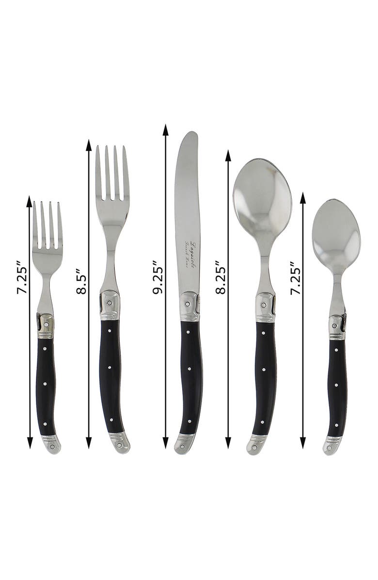 FRENCH HOME 20-Piece Laguiole Flatware Set, Alternate, color, Black