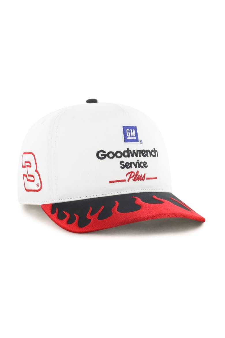 Men's '47  White/Red Richard Childress Racing Flame Hitch Adjustable Hat, Main, color, White