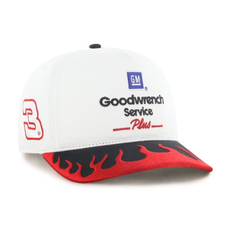 Men's '47  White/Red Richard Childress Racing Flame Hitch Adjustable Hat