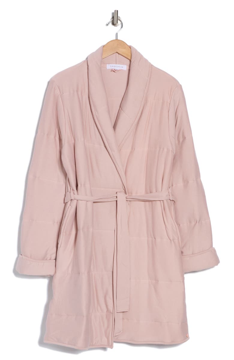 Danskin Quilted Jersey Robe, Alternate, color, 