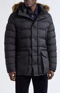 Moncler Clunye Water Resistant Faux Fur Trim Down Parka