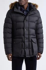 Moncler Clunye Water Resistant Faux Fur Trim Down Parka