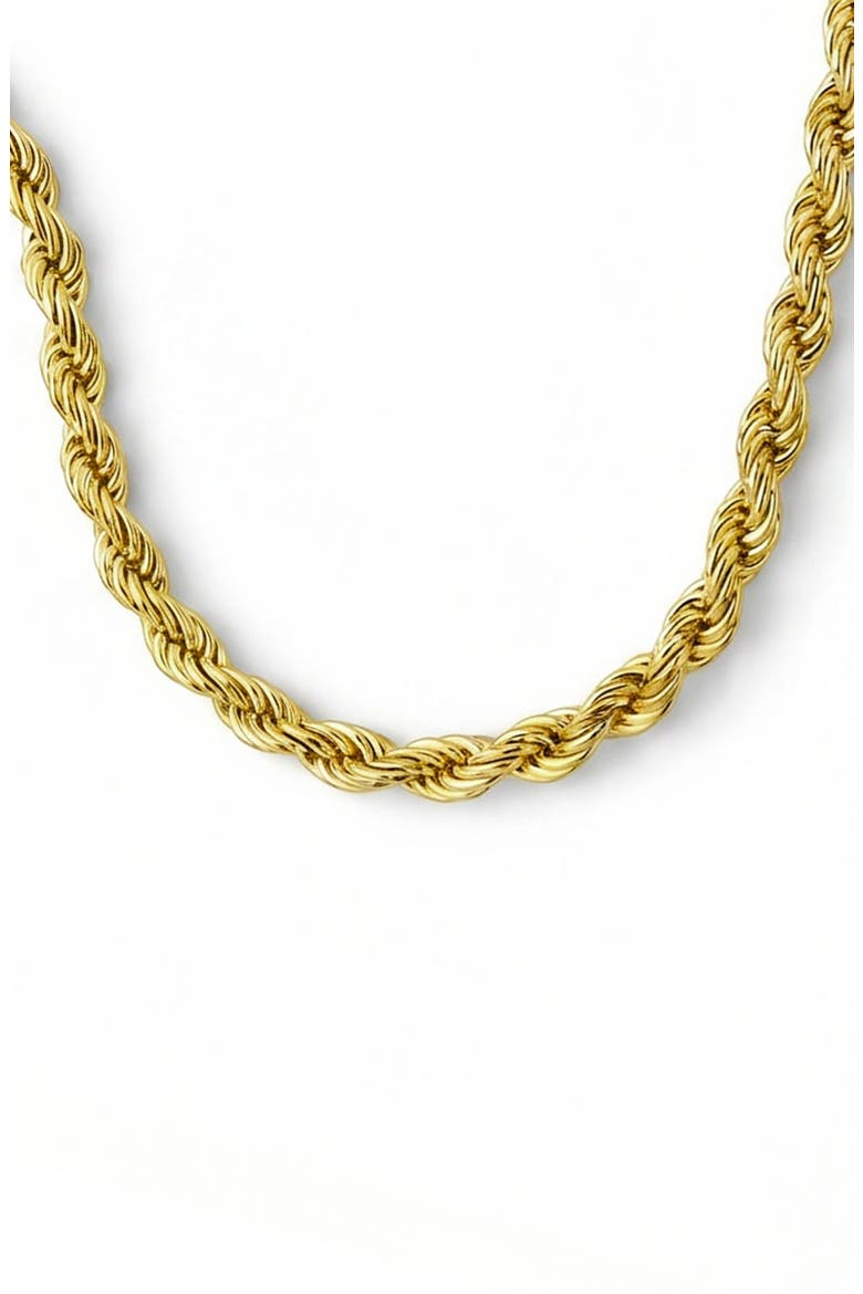 Men's Rope Chain Necklace, Alternate, color, GOLD