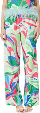 English Factory Abstract Print Wide Leg Pants